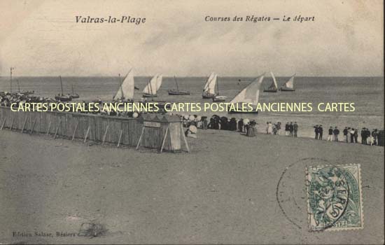 Cartes postales anciennes > CARTES POSTALES > carte postale ancienne > cartes-postales-ancienne.com Occitanie Herault Valras Plage