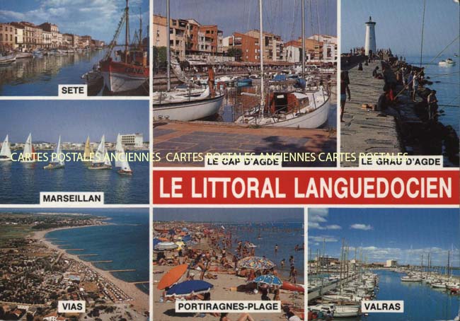 Cartes postales anciennes > CARTES POSTALES > carte postale ancienne > cartes-postales-ancienne.com Occitanie Herault Valras Plage