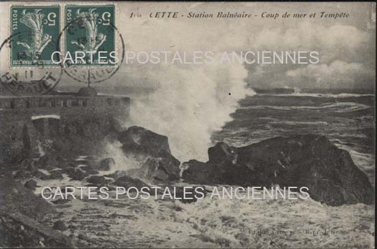 Cartes postales anciennes > CARTES POSTALES > carte postale ancienne > cartes-postales-ancienne.com Occitanie Herault Sete