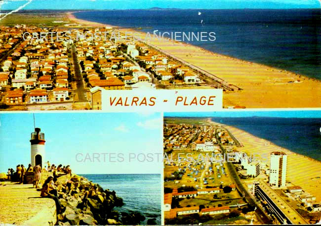 Cartes postales anciennes > CARTES POSTALES > carte postale ancienne > cartes-postales-ancienne.com Occitanie Herault Valras Plage