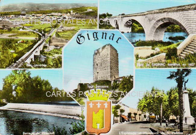 Cartes postales anciennes > CARTES POSTALES > carte postale ancienne > cartes-postales-ancienne.com Occitanie Herault Gignac