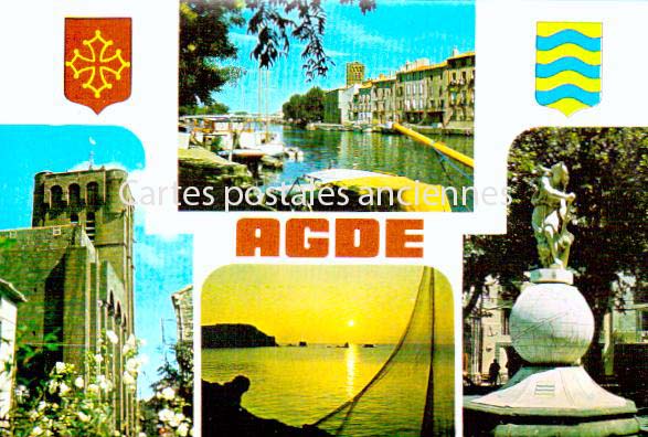 Cartes postales anciennes > CARTES POSTALES > carte postale ancienne > cartes-postales-ancienne.com Occitanie Herault Agde