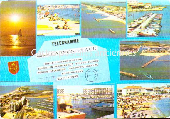 Cartes postales anciennes > CARTES POSTALES > carte postale ancienne > cartes-postales-ancienne.com Occitanie Herault Carnon Plage