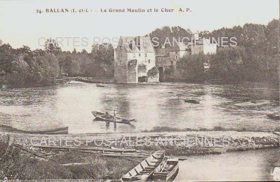 Cartes postales anciennes > CARTES POSTALES > carte postale ancienne > cartes-postales-ancienne.com Centre val de loire  Indre et loire Ballan Mire