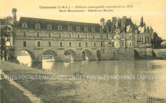 Cartes postales anciennes > CARTES POSTALES > carte postale ancienne > cartes-postales-ancienne.com Monuments Chateau Chenonceaux