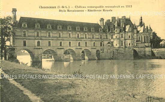 Cartes postales anciennes > CARTES POSTALES > carte postale ancienne > cartes-postales-ancienne.com Monuments Chenonceaux