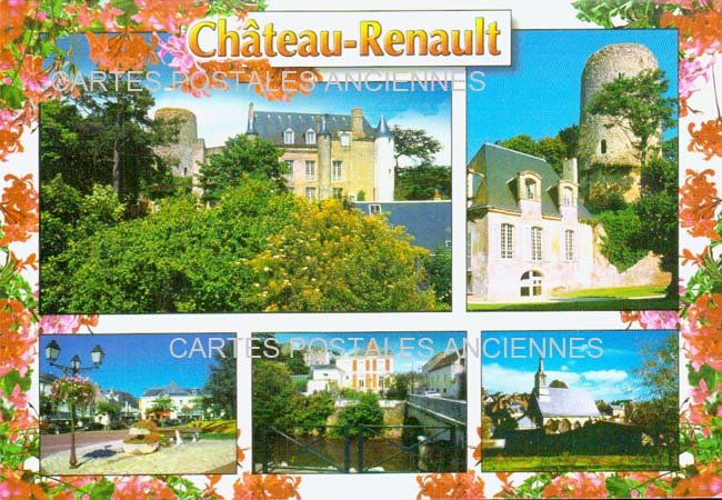 Cartes postales anciennes > CARTES POSTALES > carte postale ancienne > cartes-postales-ancienne.com Centre val de loire  Indre et loire Chateau Renault
