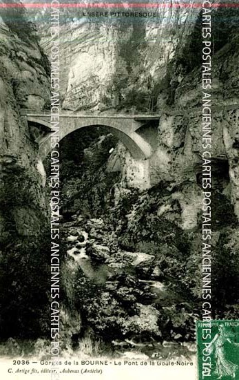 Cartes postales anciennes > CARTES POSTALES > carte postale ancienne > cartes-postales-ancienne.com Auvergne rhone alpes Isere Gorges