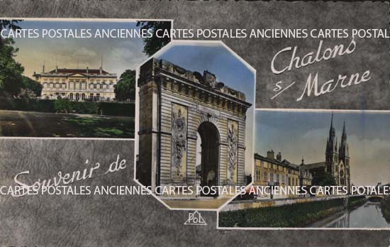 Cartes postales anciennes > CARTES POSTALES > carte postale ancienne > cartes-postales-ancienne.com Grand est Marne Chalons-en-Champagne