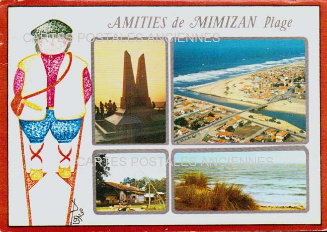 Cartes postales anciennes > CARTES POSTALES > carte postale ancienne > cartes-postales-ancienne.com Nouvelle aquitaine Landes Mimizan