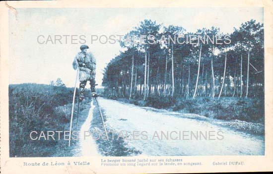 Cartes postales anciennes > CARTES POSTALES > carte postale ancienne > cartes-postales-ancienne.com Nouvelle aquitaine Landes Leon