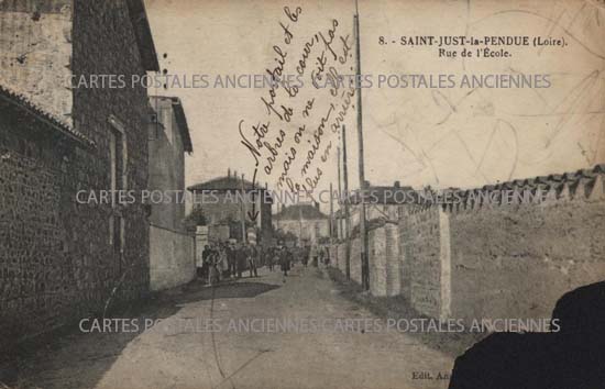 Cartes postales anciennes > CARTES POSTALES > carte postale ancienne > cartes-postales-ancienne.com Auvergne rhone alpes Loire Saint Just La Pendue
