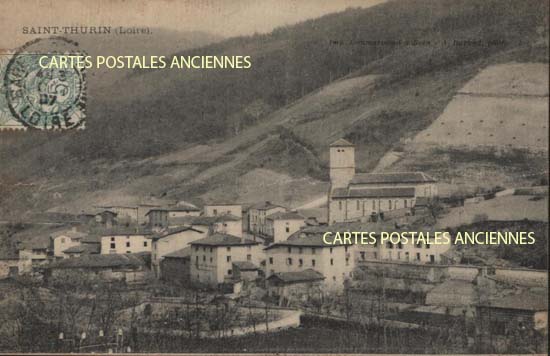 Cartes postales anciennes > CARTES POSTALES > carte postale ancienne > cartes-postales-ancienne.com Auvergne rhone alpes Loire Saint Thurin