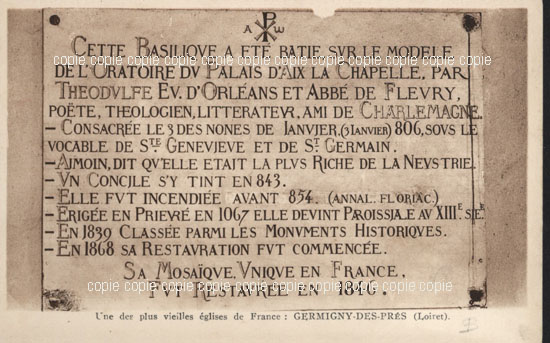 Cartes postales anciennes > CARTES POSTALES > carte postale ancienne > cartes-postales-ancienne.com Centre val de loire  Loiret Germigny Des Pres
