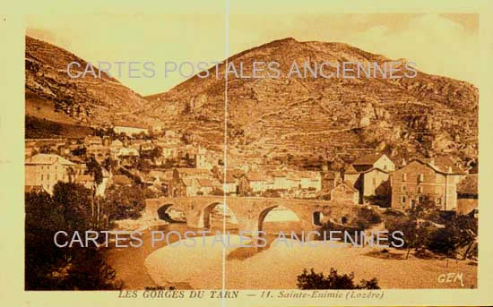Cartes postales anciennes > CARTES POSTALES > carte postale ancienne > cartes-postales-ancienne.com Occitanie Lozere Sainte Enimie