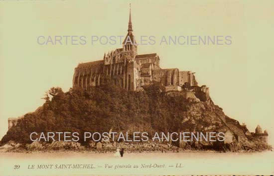 Cartes postales anciennes > CARTES POSTALES > carte postale ancienne > cartes-postales-ancienne.com Normandie Manche Le Mont Saint Michel