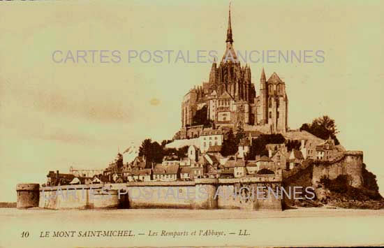 Cartes postales anciennes > CARTES POSTALES > carte postale ancienne > cartes-postales-ancienne.com Normandie Manche Le Mont Saint Michel