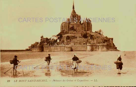 Cartes postales anciennes > CARTES POSTALES > carte postale ancienne > cartes-postales-ancienne.com Normandie Manche Le Mont Saint Michel