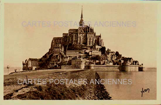 Cartes postales anciennes > CARTES POSTALES > carte postale ancienne > cartes-postales-ancienne.com Normandie Manche Le Mont Saint Michel