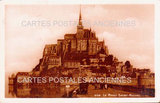 Cartes postales anciennes > CARTES POSTALES > carte postale ancienne > cartes-postales-ancienne.com Normandie Manche Le Mont Saint Michel