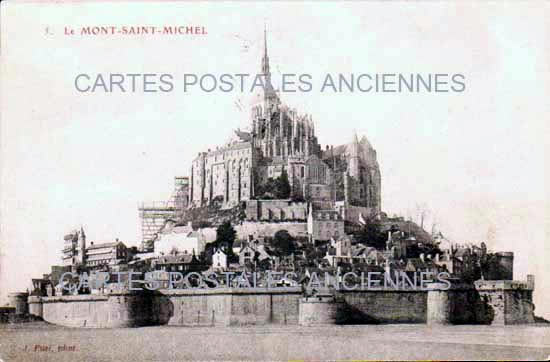 Cartes postales anciennes > CARTES POSTALES > carte postale ancienne > cartes-postales-ancienne.com Normandie Manche Le Mont Saint Michel