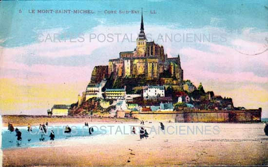 Cartes postales anciennes > CARTES POSTALES > carte postale ancienne > cartes-postales-ancienne.com Normandie Manche Le Mont Saint Michel