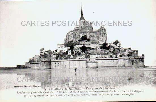Cartes postales anciennes > CARTES POSTALES > carte postale ancienne > cartes-postales-ancienne.com Normandie Manche Le Mont Saint Michel