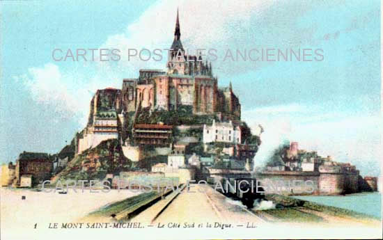 Cartes postales anciennes > CARTES POSTALES > carte postale ancienne > cartes-postales-ancienne.com Normandie Manche Le Mont Saint Michel