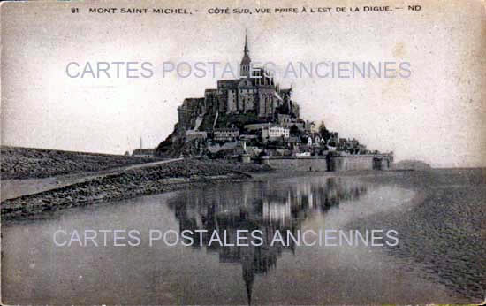 Cartes postales anciennes > CARTES POSTALES > carte postale ancienne > cartes-postales-ancienne.com Normandie Manche Le Mont Saint Michel