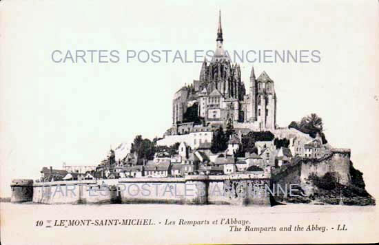 Cartes postales anciennes > CARTES POSTALES > carte postale ancienne > cartes-postales-ancienne.com Normandie Manche Le Mont Saint Michel