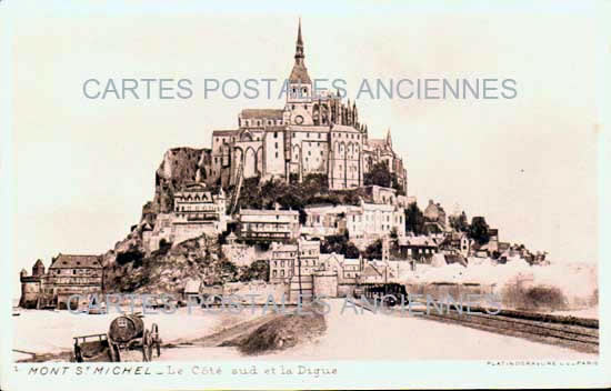 Cartes postales anciennes > CARTES POSTALES > carte postale ancienne > cartes-postales-ancienne.com Normandie Manche Le Mont Saint Michel