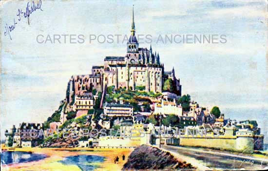 Cartes postales anciennes > CARTES POSTALES > carte postale ancienne > cartes-postales-ancienne.com Normandie Manche Le Mont Saint Michel