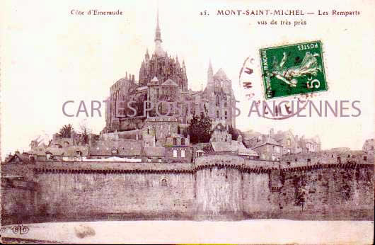 Cartes postales anciennes > CARTES POSTALES > carte postale ancienne > cartes-postales-ancienne.com Normandie Manche Le Mont Saint Michel