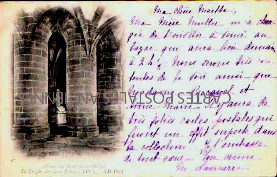 Cartes postales anciennes > CARTES POSTALES > carte postale ancienne > cartes-postales-ancienne.com Normandie Manche Le Mont Saint Michel