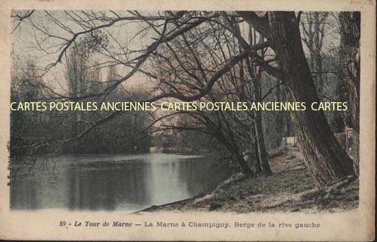 Cartes postales anciennes > CARTES POSTALES > carte postale ancienne > cartes-postales-ancienne.com Grand est Marne Champigny