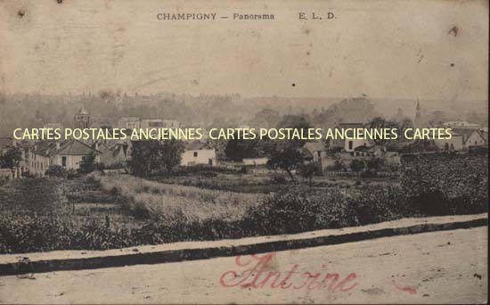 Cartes postales anciennes > CARTES POSTALES > carte postale ancienne > cartes-postales-ancienne.com Grand est Marne Champigny