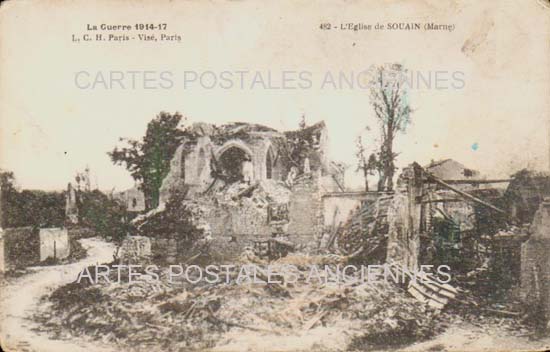 Cartes postales anciennes > CARTES POSTALES > carte postale ancienne > cartes-postales-ancienne.com Grand est Marne Souain Perthes Les Hurlus