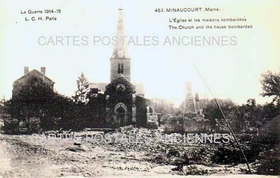 Cartes postales anciennes > CARTES POSTALES > carte postale ancienne > cartes-postales-ancienne.com Grand est Marne Minaucourt Le Mesnil
