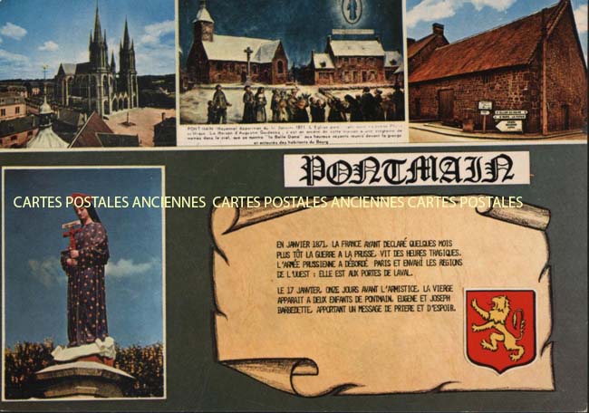 Cartes postales anciennes > CARTES POSTALES > carte postale ancienne > cartes-postales-ancienne.com Pays de la loire Mayenne Pontmain