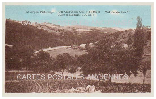 Cartes postales anciennes > CARTES POSTALES > carte postale ancienne > cartes-postales-ancienne.com Auvergne rhone alpes Puy de dome Champagnat Le Jeune