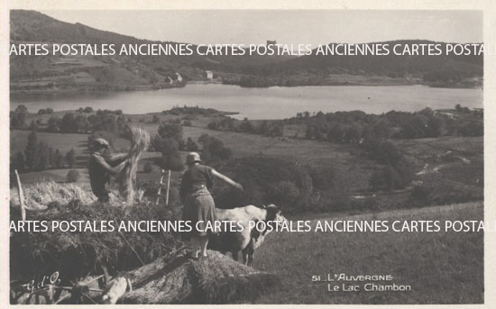 Cartes postales anciennes > CARTES POSTALES > carte postale ancienne > cartes-postales-ancienne.com Auvergne rhone alpes Puy de dome Chambon Sur Lac