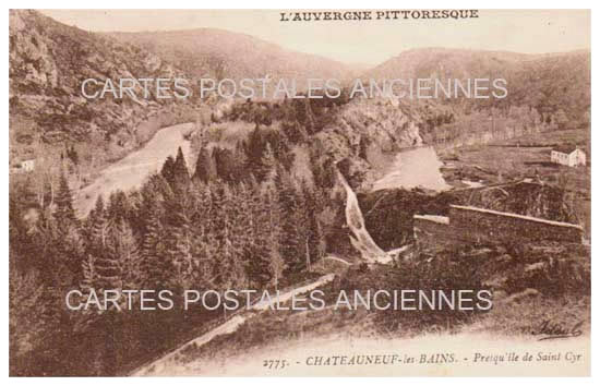 Cartes postales anciennes > CARTES POSTALES > carte postale ancienne > cartes-postales-ancienne.com Auvergne rhone alpes Puy de dome Chateauneuf Les Bains