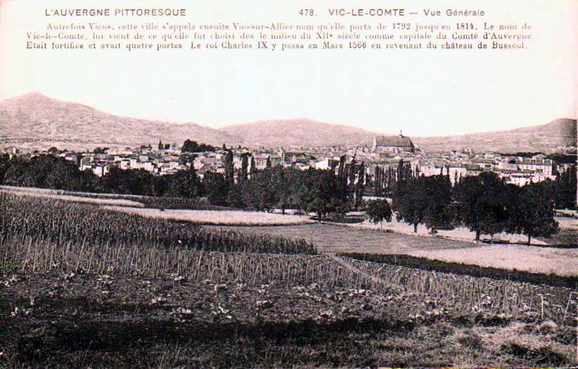 Cartes postales anciennes > CARTES POSTALES > carte postale ancienne > cartes-postales-ancienne.com Auvergne rhone alpes Puy de dome Vic Le Comte
