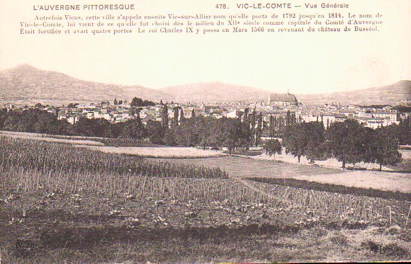 Cartes postales anciennes > CARTES POSTALES > carte postale ancienne > cartes-postales-ancienne.com Auvergne rhone alpes Puy de dome Vic Le Comte