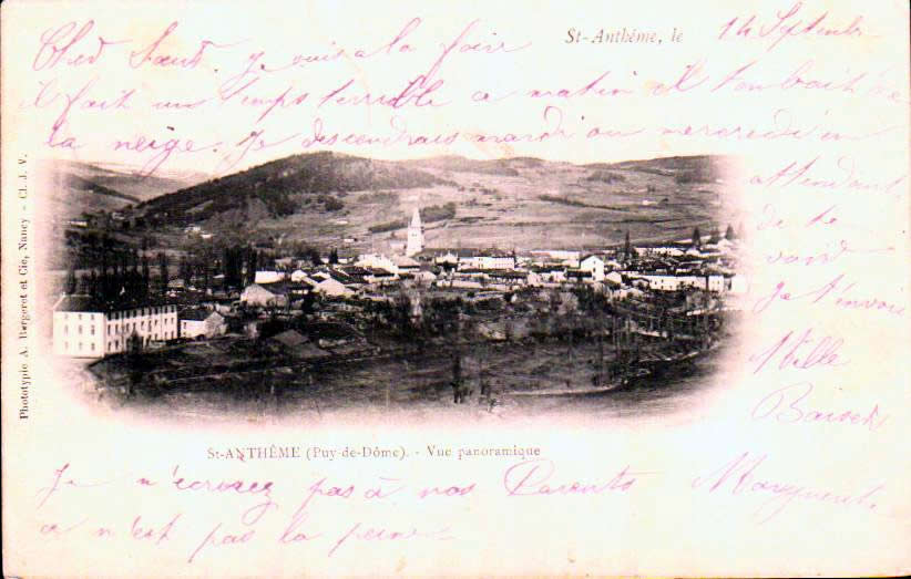 Cartes postales anciennes > CARTES POSTALES > carte postale ancienne > cartes-postales-ancienne.com Auvergne rhone alpes Puy de dome Saint Antheme