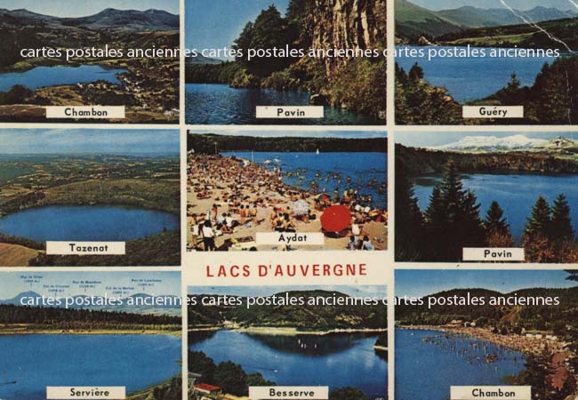 Cartes postales anciennes > CARTES POSTALES > carte postale ancienne > cartes-postales-ancienne.com Auvergne rhone alpes Puy de dome Chambon Sur Lac
