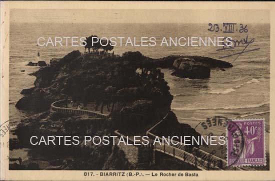 Cartes postales anciennes > CARTES POSTALES > carte postale ancienne > cartes-postales-ancienne.com Nouvelle aquitaine Biarritz