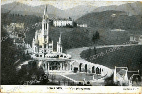 Cartes postales anciennes > CARTES POSTALES > carte postale ancienne > cartes-postales-ancienne.com Occitanie Hautes pyrenees Lourdes