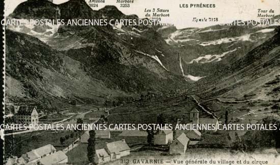 Cartes postales anciennes > CARTES POSTALES > carte postale ancienne > cartes-postales-ancienne.com Occitanie Hautes pyrenees Gavarnie