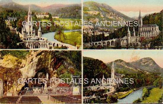 Cartes postales anciennes > CARTES POSTALES > carte postale ancienne > cartes-postales-ancienne.com Occitanie Hautes pyrenees Lourdes